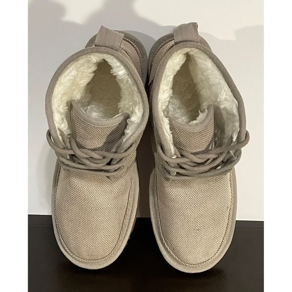 UGG MENS SIZE 9 NEUMEL NATURAL LACE UP CHUKKA BOOTS 1117613 GRAY TAN